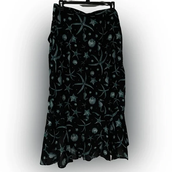 NWT Aguabendita X Target Deep Sea Print Wrap Skirt - Sz. XXL - Picture 4 of 7